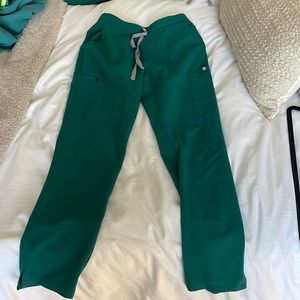 Hunter green figs pants